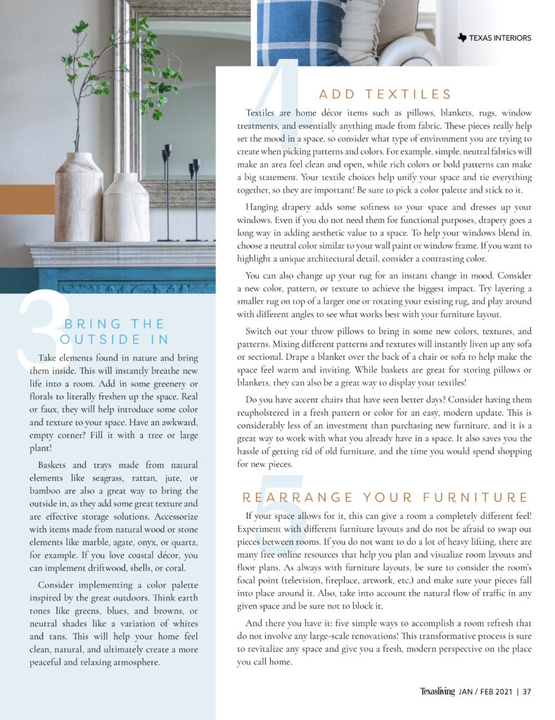 Texasliving Magazine – I’m Published! – Styling Suburbia